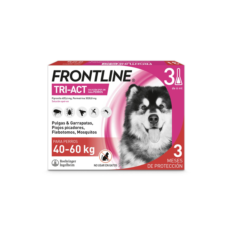 FRONTLINE Tri Act - Antiparasitario externo en Pipeta para Perros de 40-60 kg